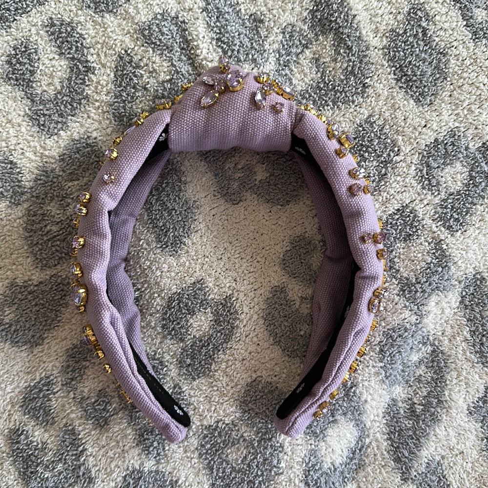 Lele Sadoughi mixed crystal woven headband